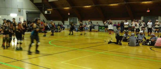 Black Team warming up