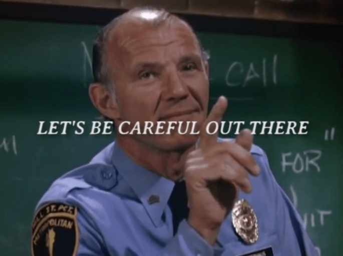 Let's be careful out there.